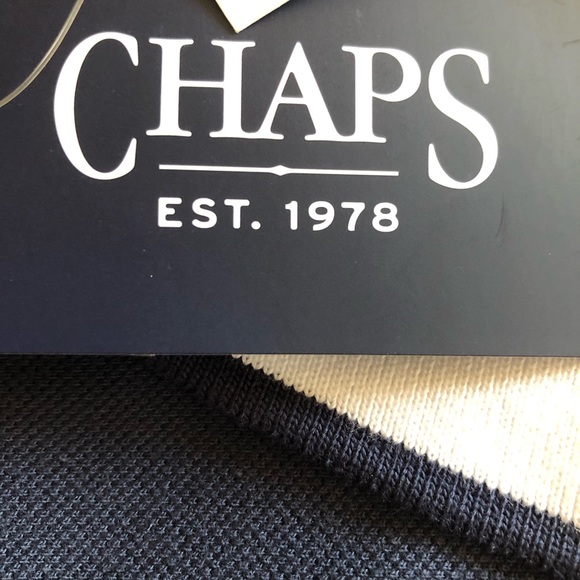 CHAPS Womens Sleeveless Polo Shirt Size XXL Navy & White New - Picture 6 of 8